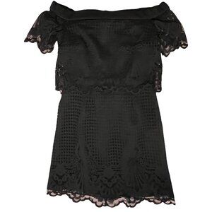 Top Shop Lined Lace Off Shoulder Dress